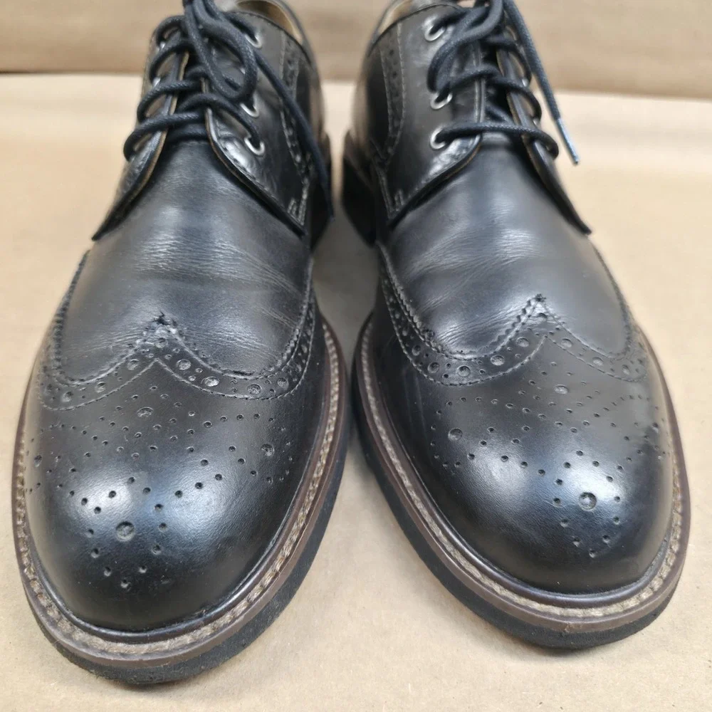 JOHNSTON&MURPHY (Sz 9.5 M) Black 202827 CAMBRIDGE MENS SHOES LEATHER LACE UP